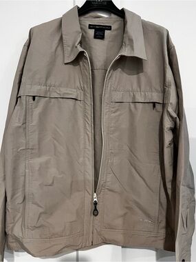 Men’s Weather-Resistant Zip Front Jacket by ExOfficio - Taupe L